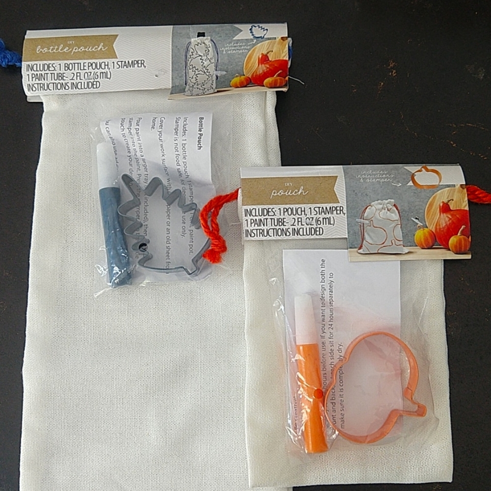🍁NWT Set of 2 Fall Craft DIY Pouch Kits
